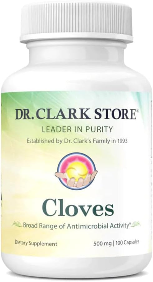 Dr Clark Cloves Healthcare Supplement - Natural Digestive Health, 500 mg, 100 Pure Gelatin Capsules...