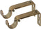Ivilon Adjustable Brackets for Curtain Rods - for 7/8 or 1 Inch Rods. Set of 2 - Warm Gold...