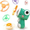 Outdoor Flying Toys Fruit Dinosaur Theme 3IN1Flying Disc Launcher Kids Toy Launcher with Outdoor Indoor Games Activities (Green)...