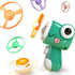 Outdoor Flying Toys Fruit Dinosaur Theme 3IN1Flying Disc Launcher Kids Toy Launcher with Outdoor Indoor Games Activities (Green)...