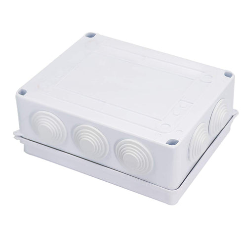 Zulkit Junction Box ABS Plastic Dustproof Waterproof IP65 Universal Electrical Boxes Project Enclosure White 7.9 x 6.1 x 3.1 inch (200 x155 x 80mm...