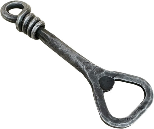Hand Forged Twisted Handle Bottle Opener Wrought Iron Handmade Metal Beer Bottle Opener Black Antique Finish Heavy Duty Vintage Bottle Opener BY L...