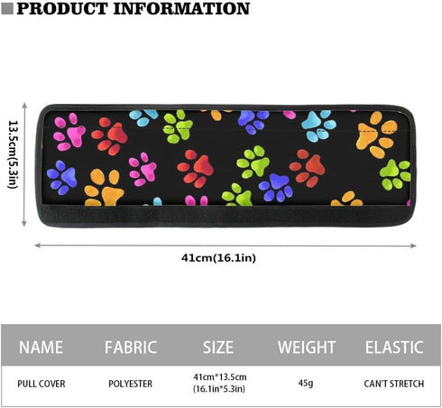 Jiueut 2 Pack Cute Colorful Paw Printed Refrigerator Handle Covers,Kitchen Appliance Handle Covers Antiskid Protector Gloves for Fridge Oven Keep Off Fingerprints,Stain