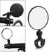 2 Pcs Bike Mirror, Bicycle Cycling Rear Mirror Rotatable Handlebar Convex Mirror Adjustable 360 Degree Rearview Bicycle Mirrors Shockproof Wide An...