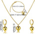 Gold Heart Earrings Bracelet Necklace Set for Women Girls Heart Dangle Drop Earrings Dainty Heart Pendant Choker Necklace Gold Plated Bangle Brace...