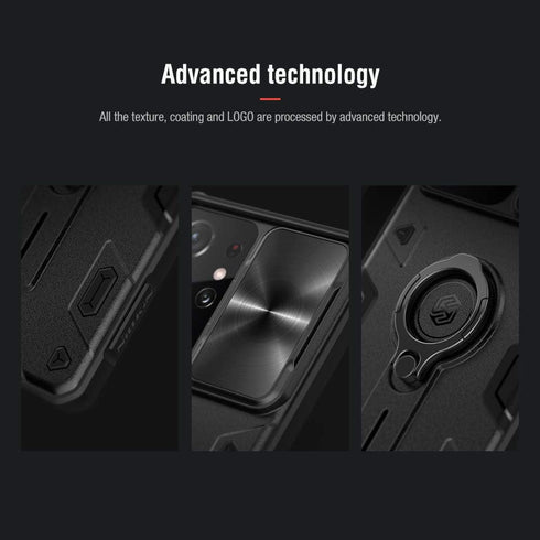 Galaxy S21 Ultra Case with Ring Kickstand,CamShield Armor with Slide Metal Camera Cover, PC & TPU Impact-Resistant Bumpers Protective for Samsung ...