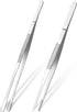 2 Pcs 12-Inch kitchen tweezers, Fine tweezer tongs with precision serrated tips, Professional Extra-Long stainless steel cooking tweezers tongs, T...