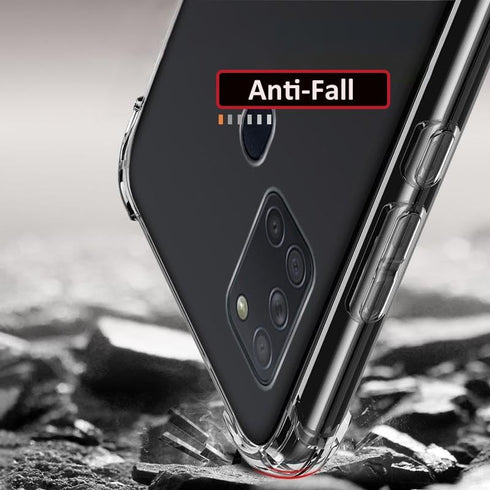 Case for Samsung Galaxy A21S TPU Four Corners Protective Cover Transparent Soft...