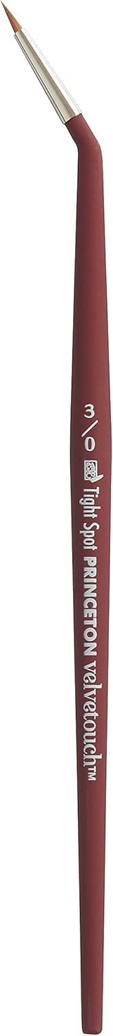 Princeton Velvetouch Minitightspt Brush, Synthetic, Short Handle, Size 3/0 inch, 1 Count...