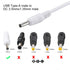 uxcell USB Type-A Male to 3.5 x 1.35mm DC 5V 1A Plug Barrel Connector Charge Cable White...