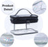 Clear Makeup Case, Transparent Double Layer Toiletry Bag, Waterproof PVC Travel Cosmetic Case for Skincare Products (Black)......