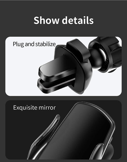 Wireless Car Charger Mount,Auto Clamping Air Vent Phone Holder for Car,New Upgraded Model,15W Qi Fast Charging/Magnetic DC Charging for All Mobile...