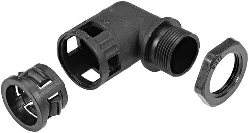 uxcell Corrugated Tube Connector 90 Degree AD21.2 Conduit Hose Joint Clamps 2Pcs...