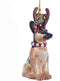 Noble Gems German Shepherd with Antlers Glass Ornament...