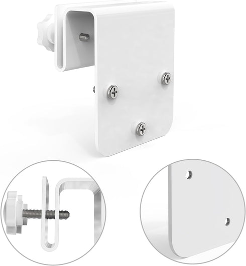 Gutter Mount Bracket Compatible with Eufy Security SoloCam S340, Solar Security Camera(1pack-White)...