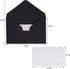100 Sets Small Black Envelopes with Small Blank Gift Business Card Wedding Invitation Pocket Envelopes for Graduations Wedding Shower Holiday 4.3 ...