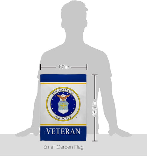 Air Veteran Armed Forces USAF United State American Military Retire Official House Decoration Banner Small Yard Gift Double-Sided, Garden Flag 13"...