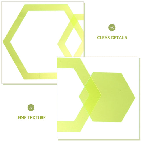 Tools Hexagon Ruler Sewing Patchwork Template 4Pcs Plastic Transparent Handmade Drawing Tools for DIY Crafting Quilting Art Supplies Tool...