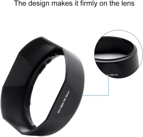 PH-SBA 40.5 40.5mm camera Lens Hood compatible with Pentax Q SMC 5-15mm f2.8-4.5 02 Standard Zoom...