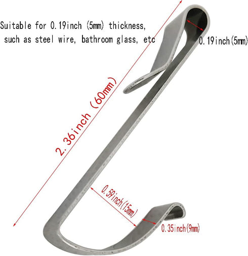 20 Pcs Heavy Duty Zinc Alloy S Hooks, J Shaped, Hanging, Wire Shelving Accessories...