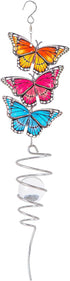 18" Wind Spinner Outdoor Hanging Metal Figurine Spinner for Garden Décor Ornament,Butterfly...