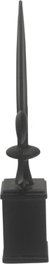 5pcs Metal Trident Spear Fence Finials Fits 1" - Fleur De Lis Aluminium Alloy Black Fence Topper Fence Caps Spear Tips Post Caps for Yard Garden L...