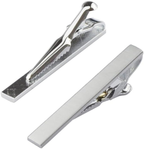 MEN Style Brushed Silver Executive Tie Clip, Size approx: 2 5/16" * 1/4" * 11/16"...