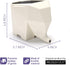 PELEG DESIGN Cutlery Holder Jumbo Cute Drainer and Funny Plastic Elephant Sink Cutlery Organizer Drainer Storage Box and Toothbrush Holder (Cream)...