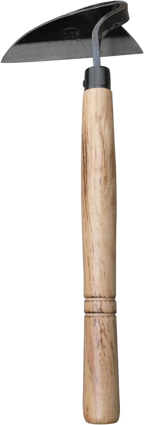 Japanese Weeding Sickle Hand Sickle?Hoe Gardening Tools for Weeding and Cultivating Weed Remover Tool High-Carbon Steel with Hard Solid Wood Handl...