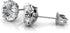 Cate & Chloe Mallory 18k White Gold Plated Stud Solitaire Earrings with Crystals, Classic Shiny Round Cut Crystals, Fashion Jewelry...