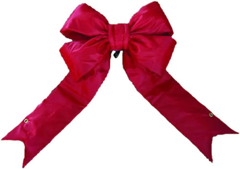 Vickerman 12" x 15" Red Nylon Outdoor Structural Bow - Flexible Bow for Outdoor Use with Easy Hanging Wire Included - Festive Decor for Outdoor Sp...