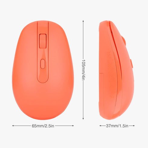 Rii Wireless Mouse RM700 2.4G Silent Mouse,Computer Mouse with USB Nano Receiver for Laptop,PC,Mac,Chromebook,Windows (ORANGE)...