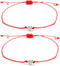 kelistom Red Black String Silver Gold Heart Charm Bracelets for Women Men Handmade Braided Wax Rope Adjustable Bracelet Friendship Jewelry...