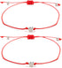 kelistom Red Black String Silver Gold Heart Charm Bracelets for Women Men Handmade Braided Wax Rope Adjustable Bracelet Friendship Jewelry...