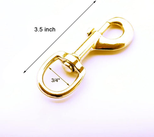 50 FT Flagpole Halyard Rope + 2 Pcs 3.5" Flag Swivel Snap Clips - Flag Pole Hardware Accessories Kit Rope with Eye Bolt Gold Hooks...