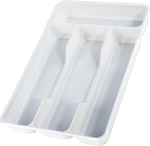 Silverware Organizer And Storage 4 Grids Utensil Cutlery Deep Drawer Knife Forks And Spoons Office Kitchen accessories Desk Vanity Makeup Drawer O...