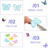Butterfly Earring Making Kit 12Pcs Butterfly Acrylic Pendants with 20Pcs 304 Stainless Steel Earring Hooks 20Pcs 304 Stainless Steel Jump Rings fo...