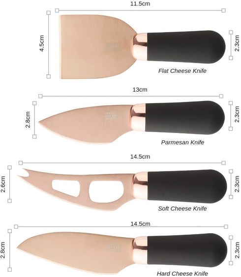 Taylor's Eye Witness Cheese Knives, One, Rose Gold...