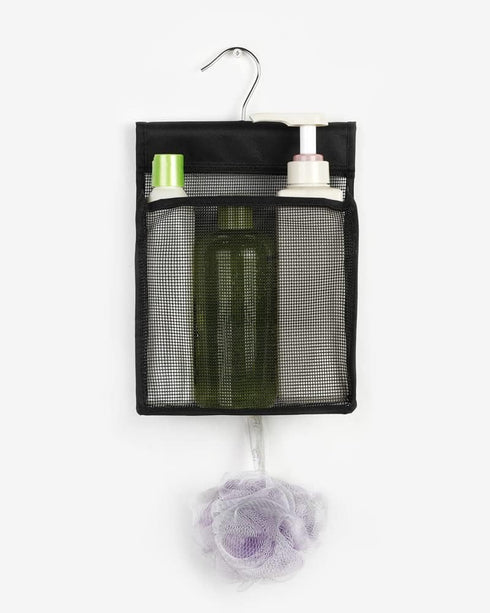 ALYER Hanging Mesh Shower Caddy Organizer Bathroom Storage Bag with Hooks for College Dorm, Gym, Swimming,RV and Travel,Black...