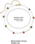 Beaded Cherry Choker Necklace for Women Boho Transparent Beads Cute Shiny Choker...