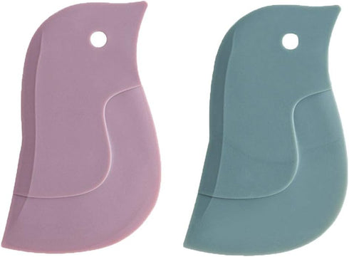 2pcs Penguin Shape Baking Tool Soft Cleaning Blade Scraper Oil Dish Plate Scraping Dirty Stains Cleaning Wiping Board Kitchen Accessories 11x7 cm,...