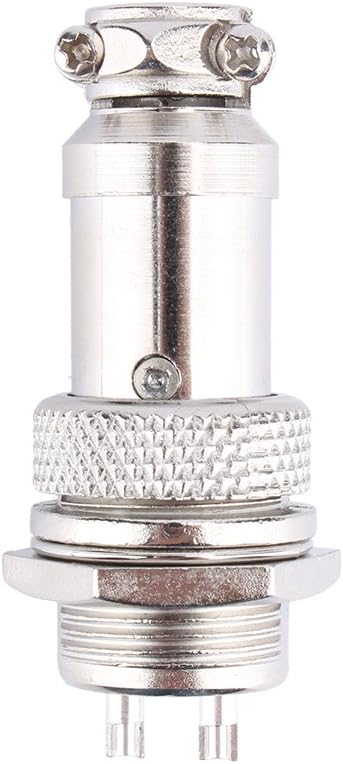 Yosoo M16 16mm 2 Pin Screw Type Electrical Aviation Plug Socket Connector Used in and Electronic Connector of Aviation (2 Pin)...