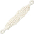 Okuna Outpost Macrame Hanging Fruit Basket Hammock for Kitchen - 6 x 25 x 15 in - White Cotton Modern - Under-Cabinet Storage with 2 Hooks for Ban...