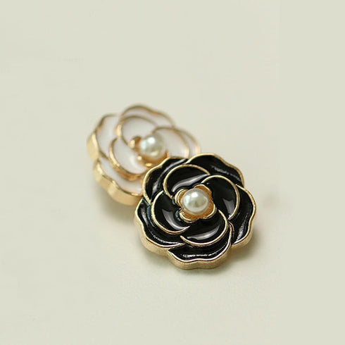 20 Pcs Rose Metal Buttons Flower Sweater Coat Suit Socialite Retro Style Buttons 18mm/0.7inch...
