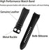 No Gaps Band Compatible with Samsung Galaxy Watch 6/5/ 4 40mm 44mm, Genuine Leather with Silicone Replacement Bracelet Bands Strap for Galaxy Watc...