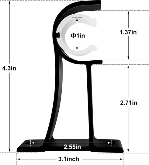 KOLAKO 4 Pack Curtain Rod Bracket, Heavy Duty Curtain Rod Holders Single Decorative Rod Hooks Hanger for 1 Inch Drapes Rod, Black...