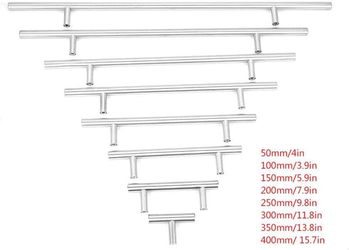 Cabinet Pulls, 201 Hollow Stainless Steel Modern Kitchen Door T Bar Cabinet Handle Pull Knob for Cupboards Closet Drawer Furniture Dresser Cabinet...