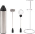 Powerful Handheld Milk Frother,Lightweight Electric Whisk with 2 Mixing Heads,Battery Operated Stianless Steel Drink Mixer with Frother Stand for ...