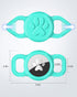 Joytale 2 Pack Cat Collar Airtag Holder,Elastic Silicone Air Tag Holder for Puppy Dogs Cats Kitten, Light and Durable Apple Airtag Holder with Sli...