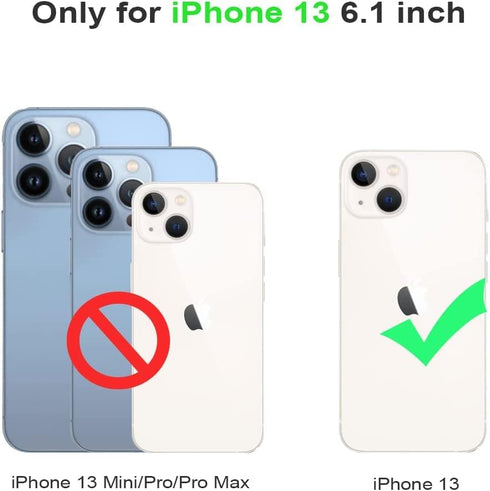 Design for iPhone 13 Waterproof Case, Full Body Shockproof Case for iPhone 13 Case with Screen Protector, Dust Proof Phone Case Cover for iPhone 1...